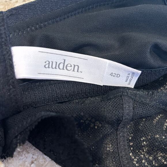 Auden Womens Black Lace Unlined Full Coverage Underwire Bra 42D NWT - Picture 3 of 4